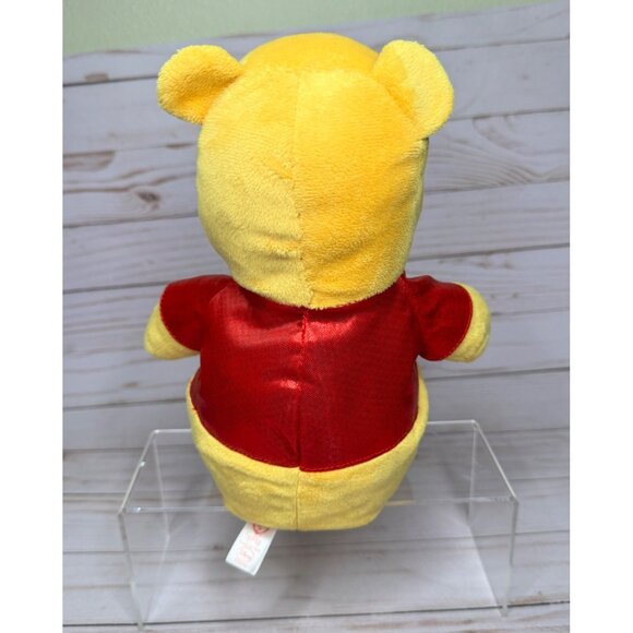 Ty Disney Winnie The Pooh Plush Toy 10" Tall Soft Cuddly Bear With Red Shirt - Picture 4 of 7